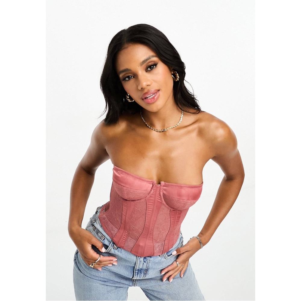 Mauve Pink Corset Top